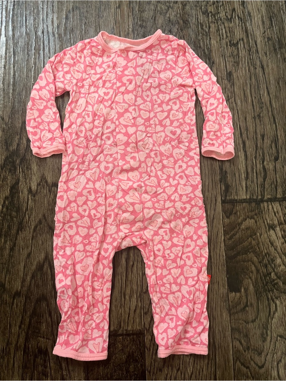 Magnetic Me Pink Heart-Print One-Piece